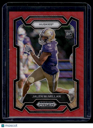 2024 Panini Prizm Draft Picks Jalen McMillan #133 Ruby Wave