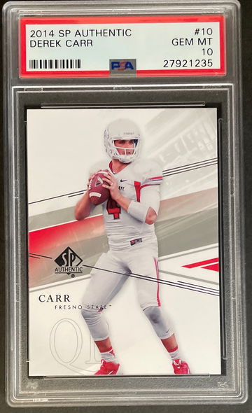 2014 SP Authentic Derek Carr PSA 10 Gem-Mint