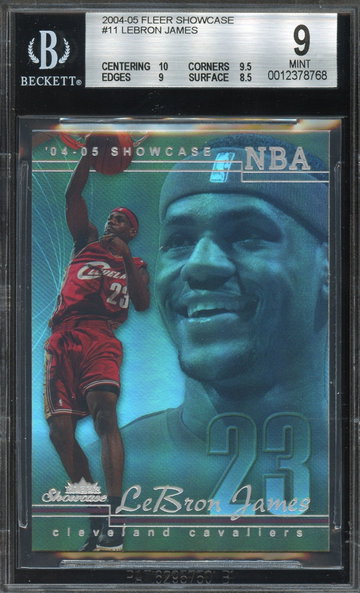 2004 Fleer Showcase #11 LeBron James BGS 9 Mint