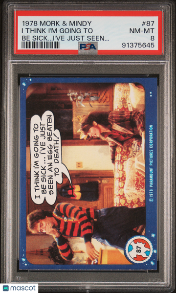 1978 Topps Mork & Mindy I Think I'm Going To #87 PSA 8
