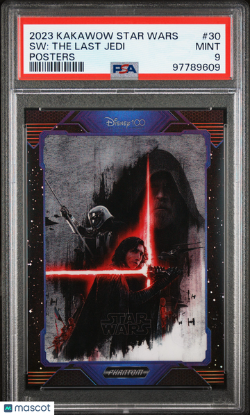 2023 Kakawow Phantom Disney100 Star Wars Posters SW: The Last Jedi #30 PSA 9