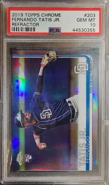 Fernando Tatis Jr Topps Chrome Refractor PSA 10