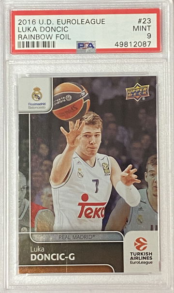 2016 UD EUROLEAGUE RAINBOW FOIL RC LUKA DONCIC PSA 9