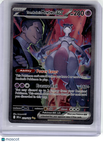 Destined Rivals Team Rocket's Mewtwo EX Holo Special Illustration Rare #231