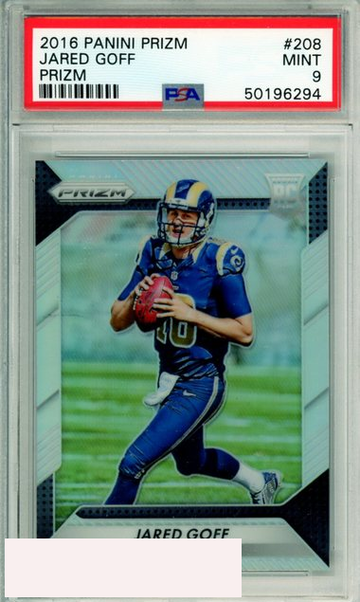 2016 PANINI PRIZM JARED GOFF #208 SILVER PRIZM ROOKIE RC PSA 9 MINT