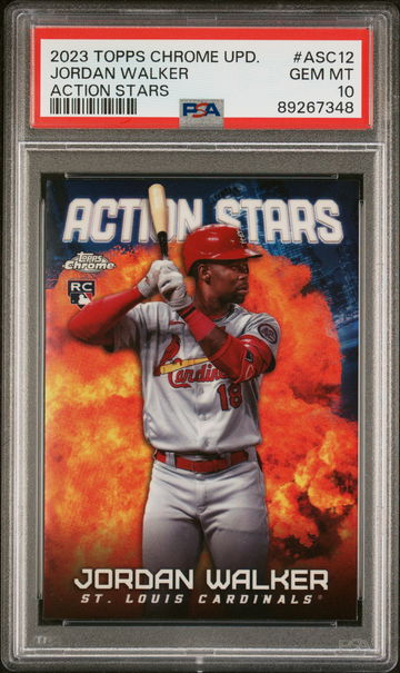 2023 Topps Chrome Update Action Stars Jordan Walker #ASC12 RC PSA 10