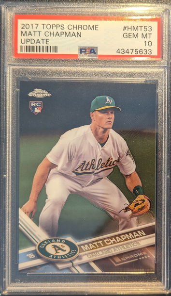 2017 Topps Chrome Update Matt Chapman Rookie Card RC #HMT53 PSA 10
