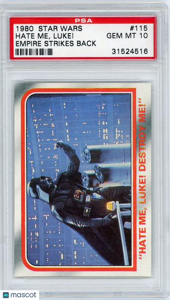 1980 Star Wars Empire Strikes Back "hate Me, Luke!.. . #115 PSA 10