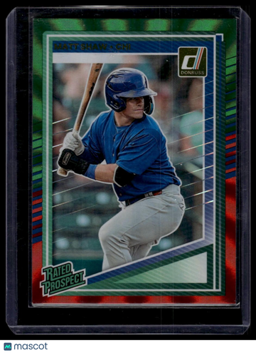 2025 Donruss Matt Shaw #143 Red and Green Laser RC