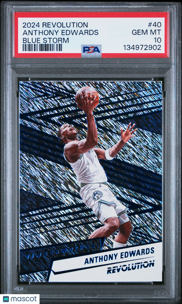2024 Panini Revolution Anthony Edwards #40 Blue Storm PSA 10