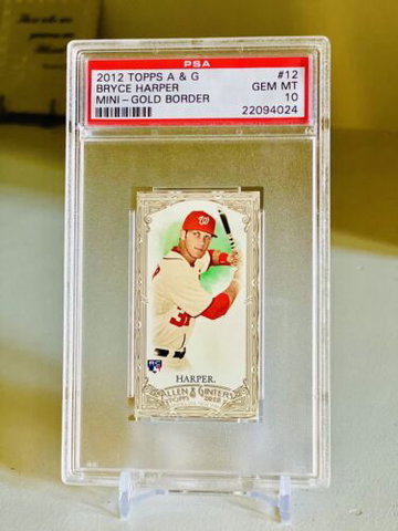 2012 Bryce Harper Gold PSA 10 RC GEM MINI PSA 10🔥 Topps Allen & Ginter POP 22