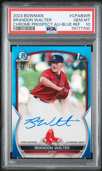 2023 Bowman Chrome Prospect Blue Ref Brandon Walter #CPA-BWR /150 PSA 10 Auto