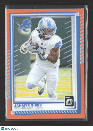 2025 Panini Donruss Optic Prizm Jahmyr Gibbs #79 Orange 297/299