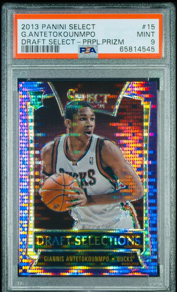2013-14 Select Giannis Antetokounmpo Rookie Draft Purple RC /99 BGS PSA 9