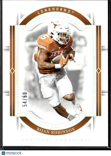 Bijan Robinson 2024 Panini National Treasures Collegiate /60 Texas Longhorns