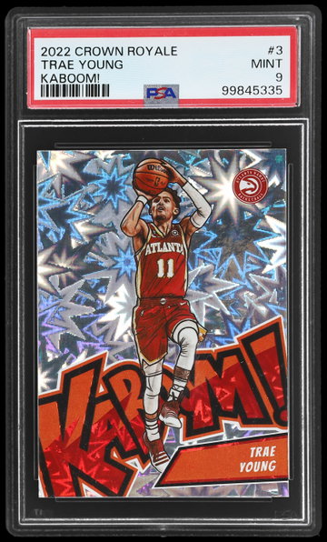 2022 Panini Crown Royale Trae Young Kaboom! PSA 9