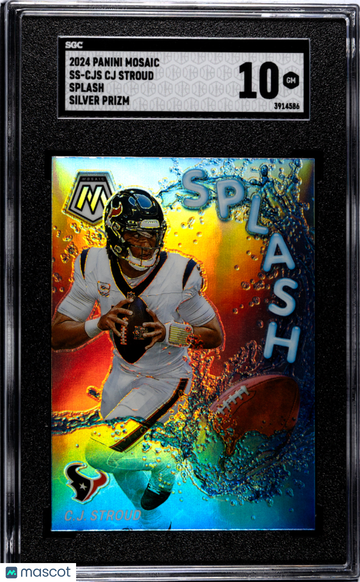 2024 Panini Mosaic CJ Stroud #SS-CJS Splash Silver Prizm SGC 10