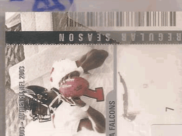 2003 Fleer Authentix Jersey Autographs Regular Season Michael Vick #AJA-MV Base Set,Autograph,Piece of Authentic