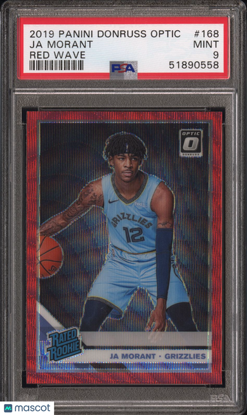 2019 Panini Donruss Optic Ja Morant #168 Red Wave PSA 9