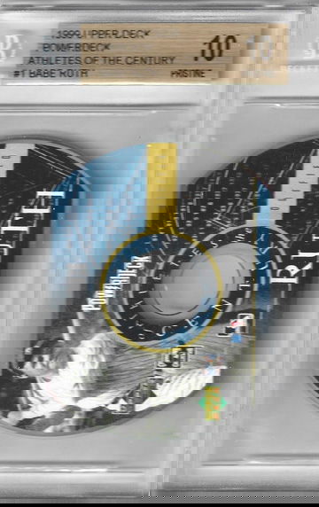 BABE RUTH 1999 UPPER DECK POWERDECK ATHLETES OF THE CENTURY BGS 10 PRISTINE