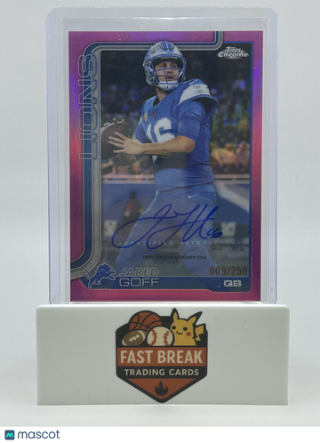2025 Topps Chrome Jared Goff #BA-JGO Pink /250