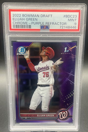 2022 Bowman Draft Elijah Green Purple Refractor /250 PSA 9