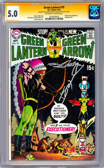 GREEN LANTERN #79 CGC-SS 5.0 SIG ORIG ARTIST/WRITER NEAL ADAMS DENNY O’NEIL 1970