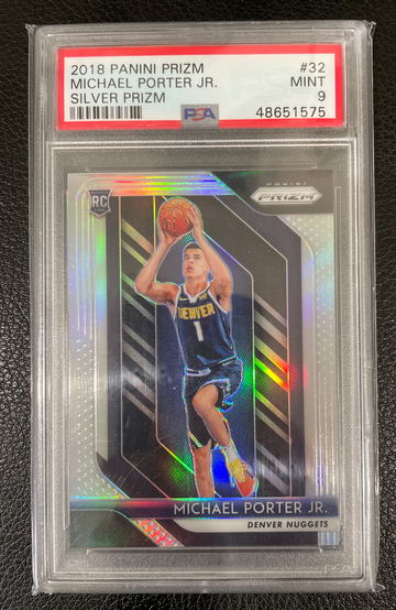 2018-19 Panini Prizm - Silver Prizm #32 Michael Porter Jr. RC PSA 9