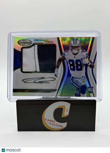 2020 Panini Certified Freshman Fabric CeeDee Lamb #205 /249 Patch RC