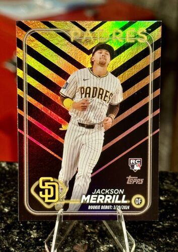 JACKSON MERRILL RC 2024 Topps Update HOLIDAY FOIL #US210 San Diego Padres Rookie