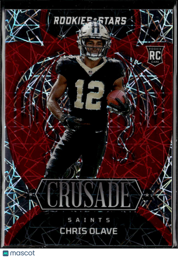 Chris Olave 2022 Panini Rookies & Stars Crusade RC Red Prizm /80 New Orleans Saints