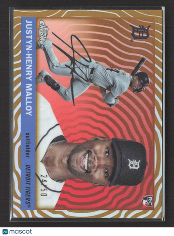 2025 Topps Chrome Mosaic Justyn-Henry Malloy #328 Gold RC