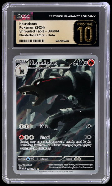 2024 Pokemon Shrouded Fable Houndoom Illustration Rare CGC 10 Pristine
