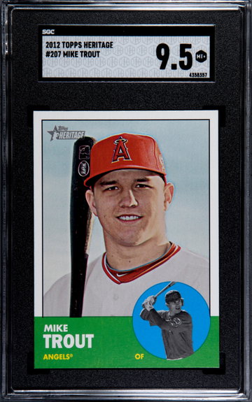 MIKE TROUT 2012 Topps Heritage #207 SGC 9.5