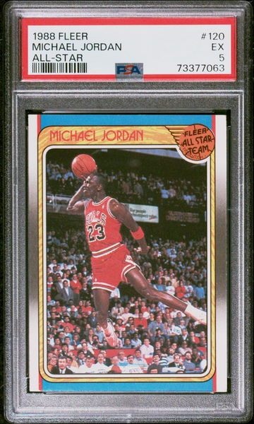 1988 Fleer All Star Michael Jordan #120 PSA 5