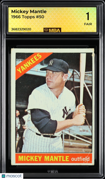 1966 Topps Mickey Mantle #50 MBA 1