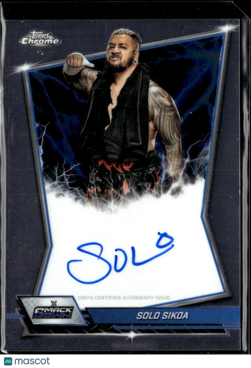 Solo Sikoa 2026 Topps Chrome WWE Auto Blue Brand Autograph The Bloodline