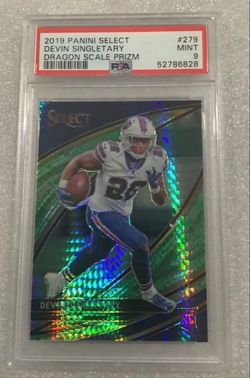 2019 Select Dragon Devin Singletary Rookie Field Level /88 Psa 9 Bills 