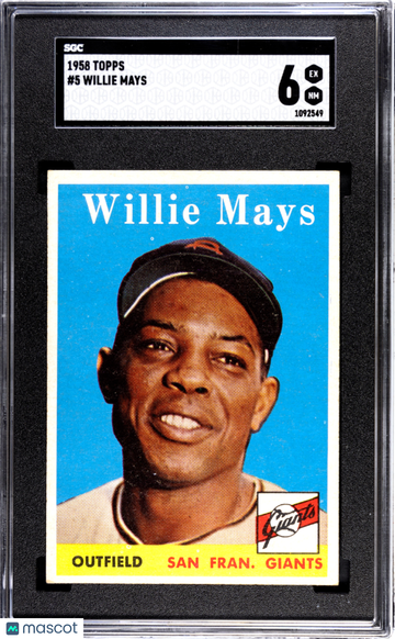 1958 Topps Willie Mays #5 SGC 6