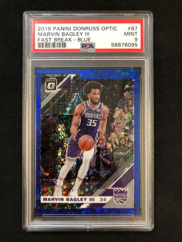 2019 Panini Donruss Optic - Marvin Bagley - Fast Break Blue Prizm /50 PSA 9