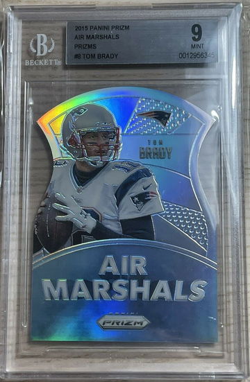 2015 PANINI Prizm TOM BRADY SILVER Parallel DIE CUT BGS 9 MINT AIR MARSHALS