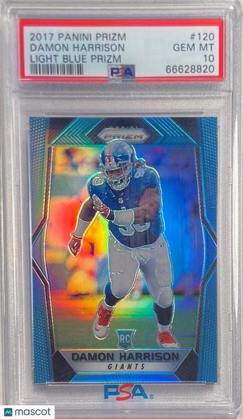 2017 Panini Prizm Damon Harrison #120 Light Blue PSA 10