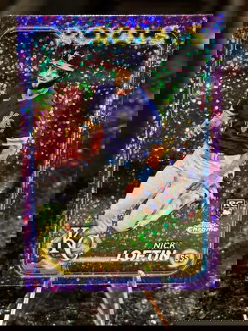 2024 Topps Chrome NICK LOFTIN RC Purple Speckle Refractor #/299 KC Royals