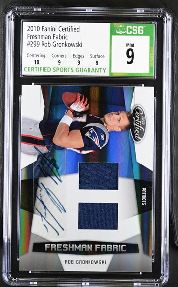 2010 ROB GRONKOWSKI CERTIFIED FRESHMAN FABRIC 