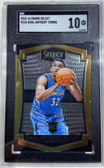 2015-15 Panini Select Rookie Karl-Anthony Towns SGC 10 GEM MINT