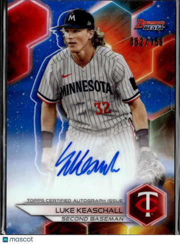 Luke Keaschall 2023 Bowman's Best Auto Blue Refractor /150 Minnesota Twins
