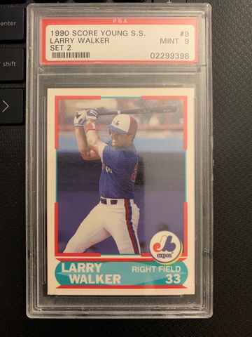 1990 Score Young Superstars Larry Walker PSA 9 Mint