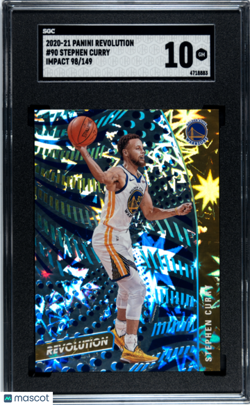 2020 Panini Revolution Stephen Curry #90 Impact 149 SGC 10