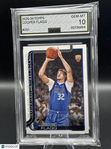 2025 Topps Flagship Cooper Flagg #201 RC AGS 10