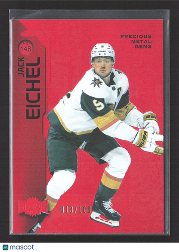 2024 SkyBox Metal Universe Hockey Precious Metal Gems Jack Eichel #148 Red /100